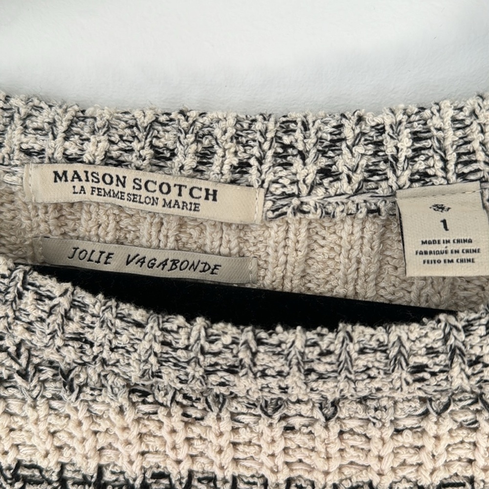 Black and white striped cozy Scotch & Soda sweater - Picture 2 of 7